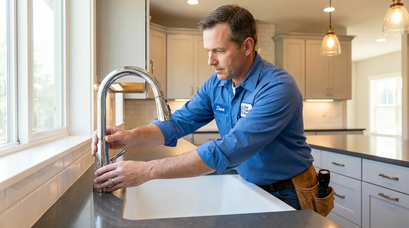 Kitchen faucet installation by Johns Plumbing LLC in Sebring