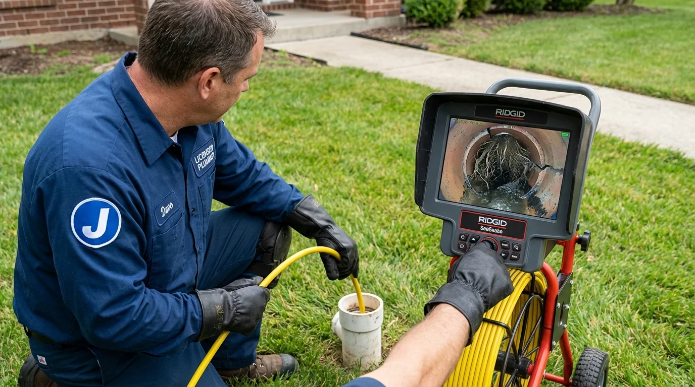 Sewer camera inspection being performed by Johns Plumbing LLC in Sebring